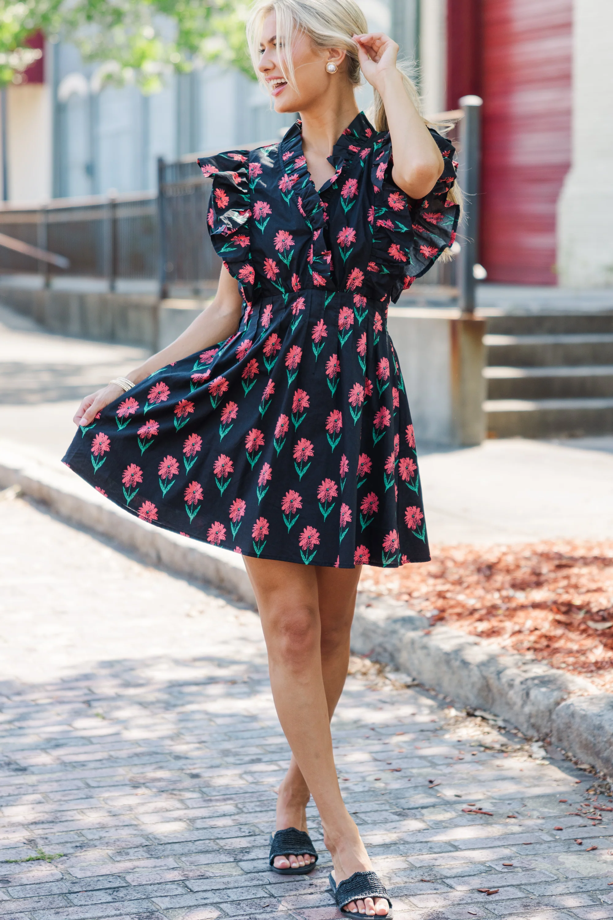 Black Floral Dress