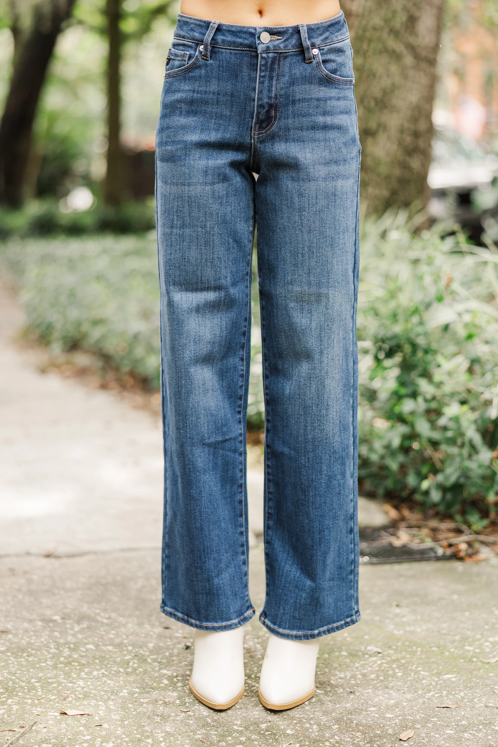 Dark Wash Wide Leg Jeans