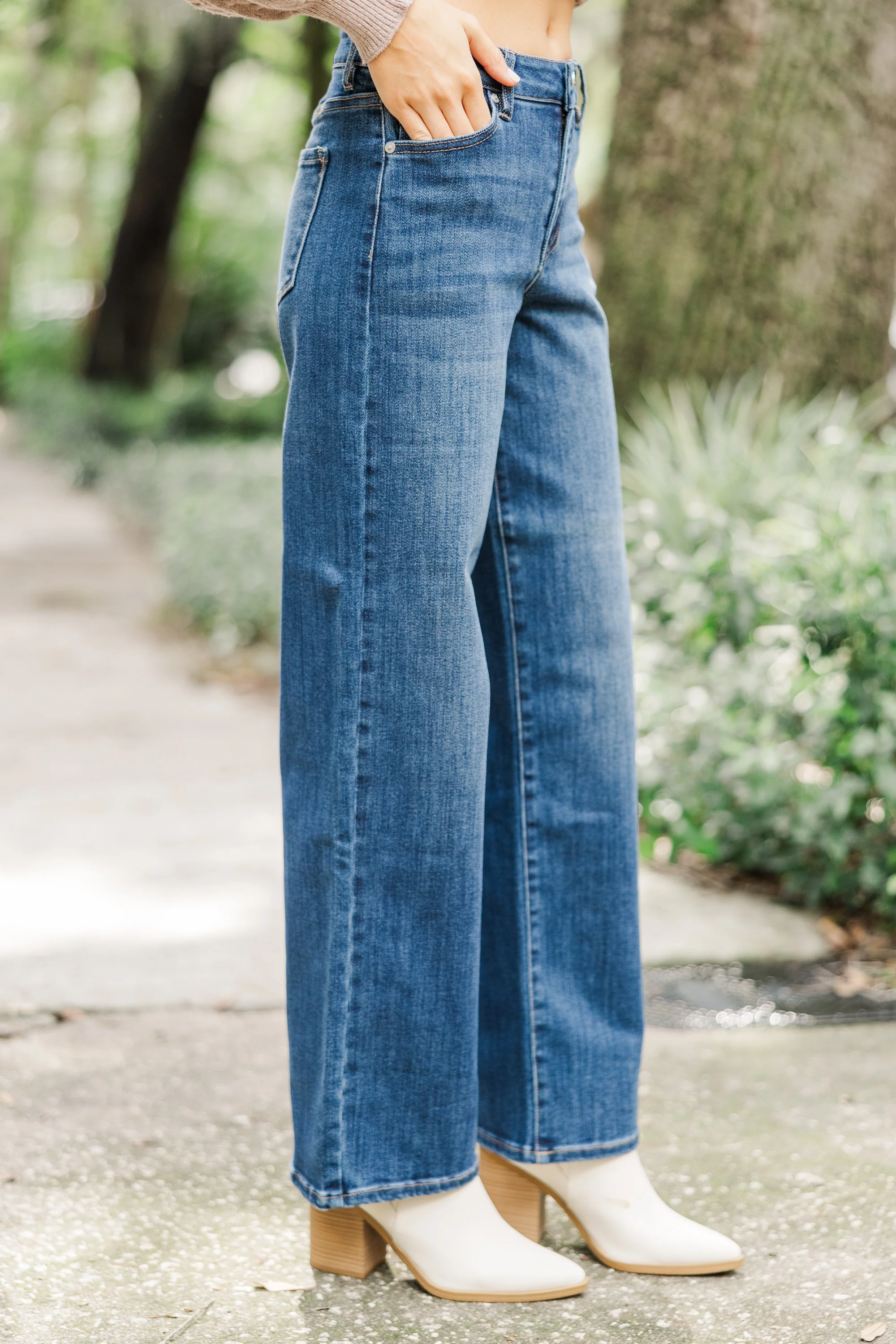 Dark Wash Wide Leg Jeans