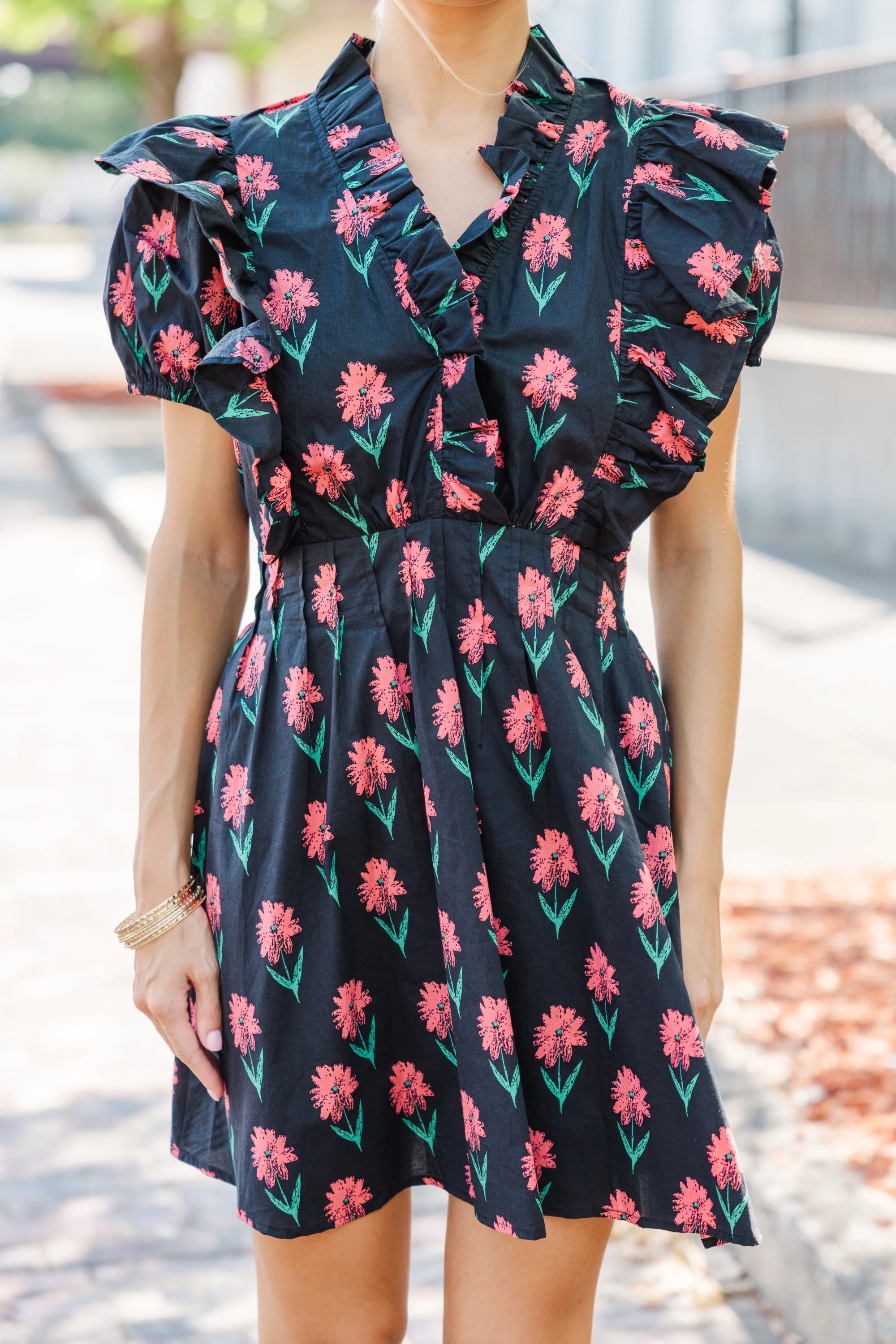 Black Floral Dress